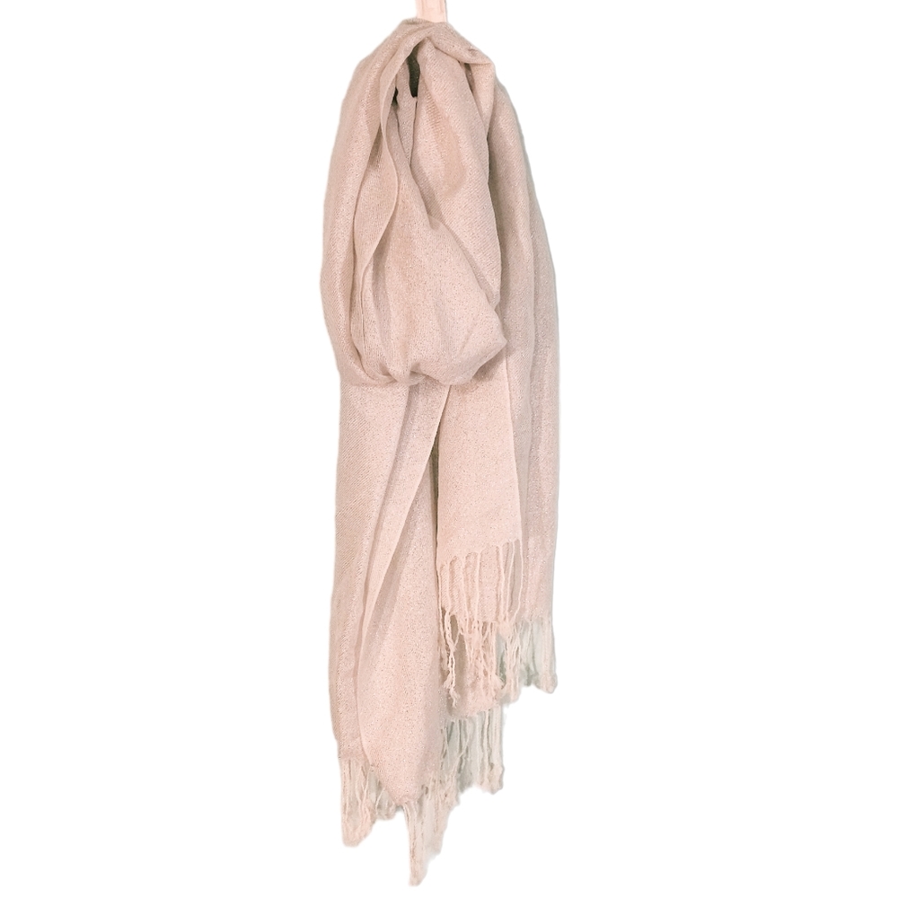 Lightweight Fringed Sparkle Scarf